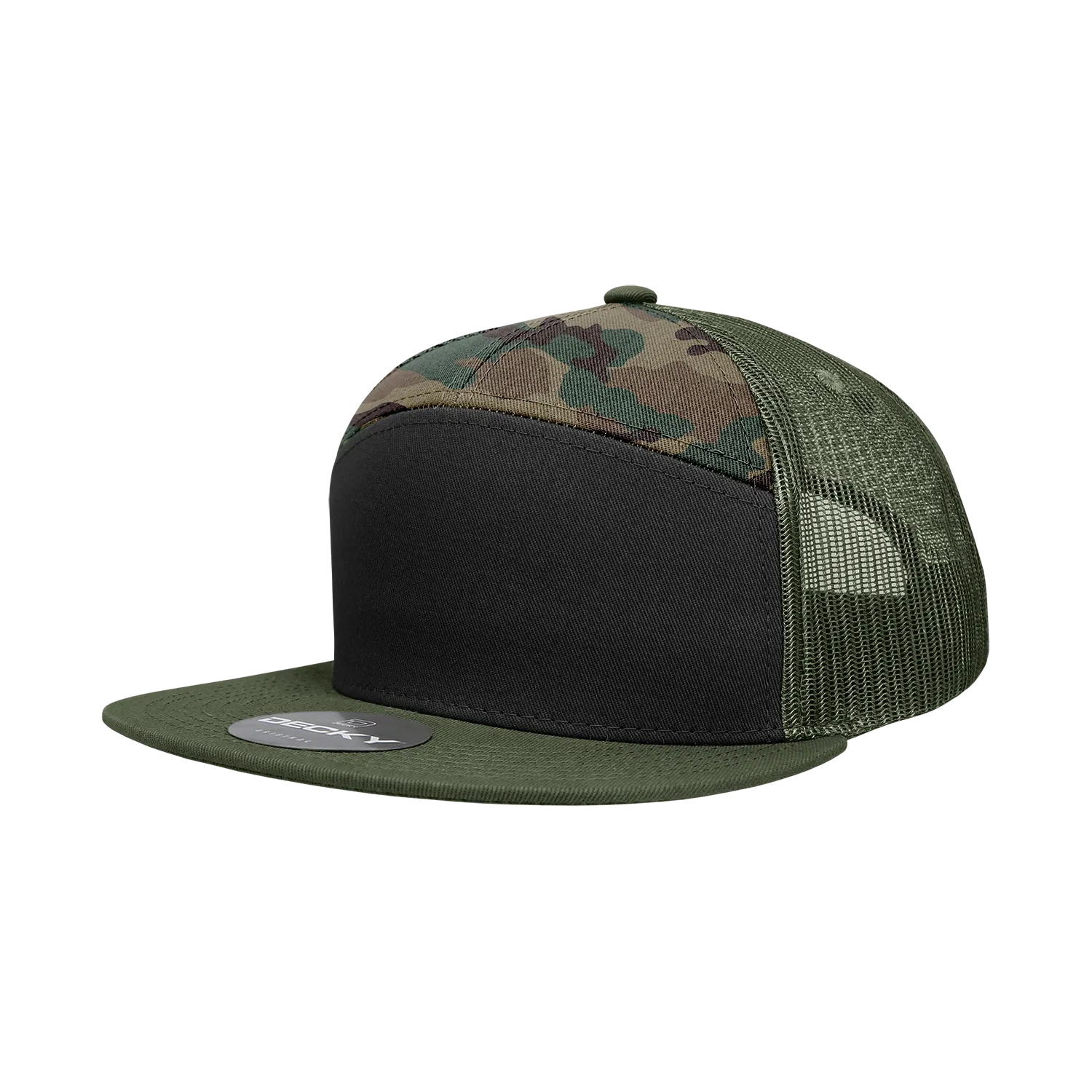 Decky 1133 7 Panel High Profile Structured Cotton Blend Trucker Hat - PALLET Pricing