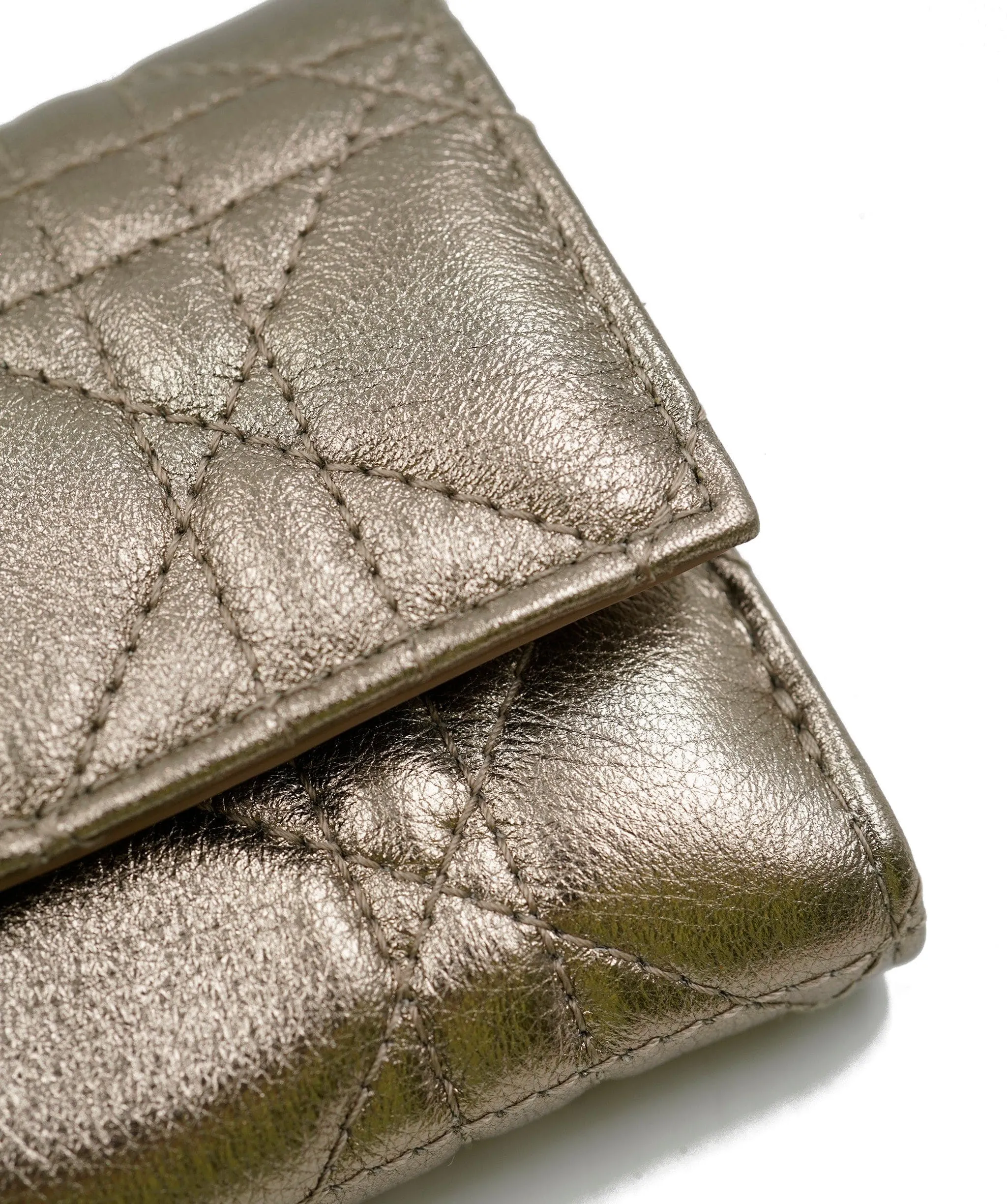 Dior Champagne Gold Lotus Wallet AWL4333