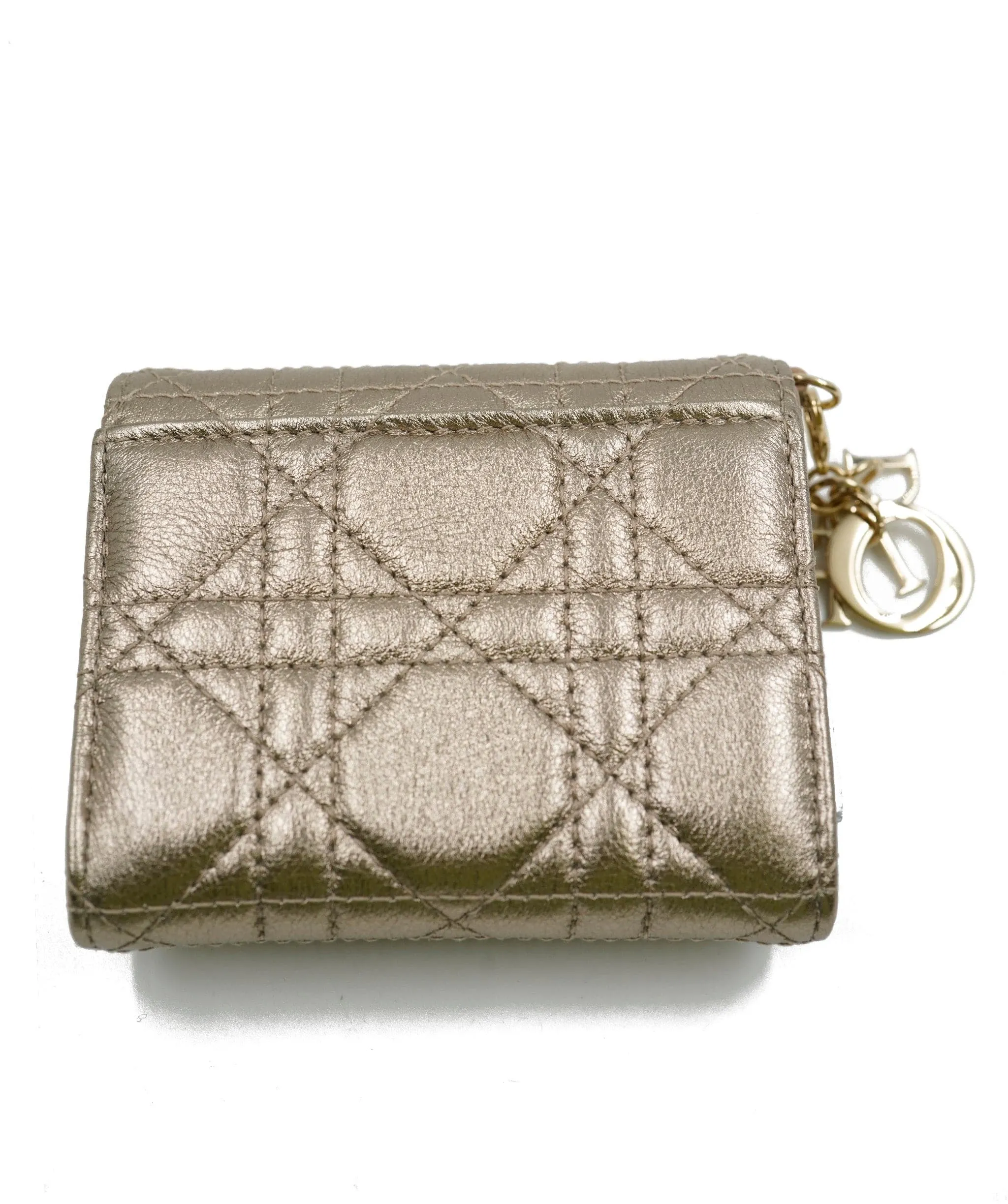Dior Champagne Gold Lotus Wallet AWL4333
