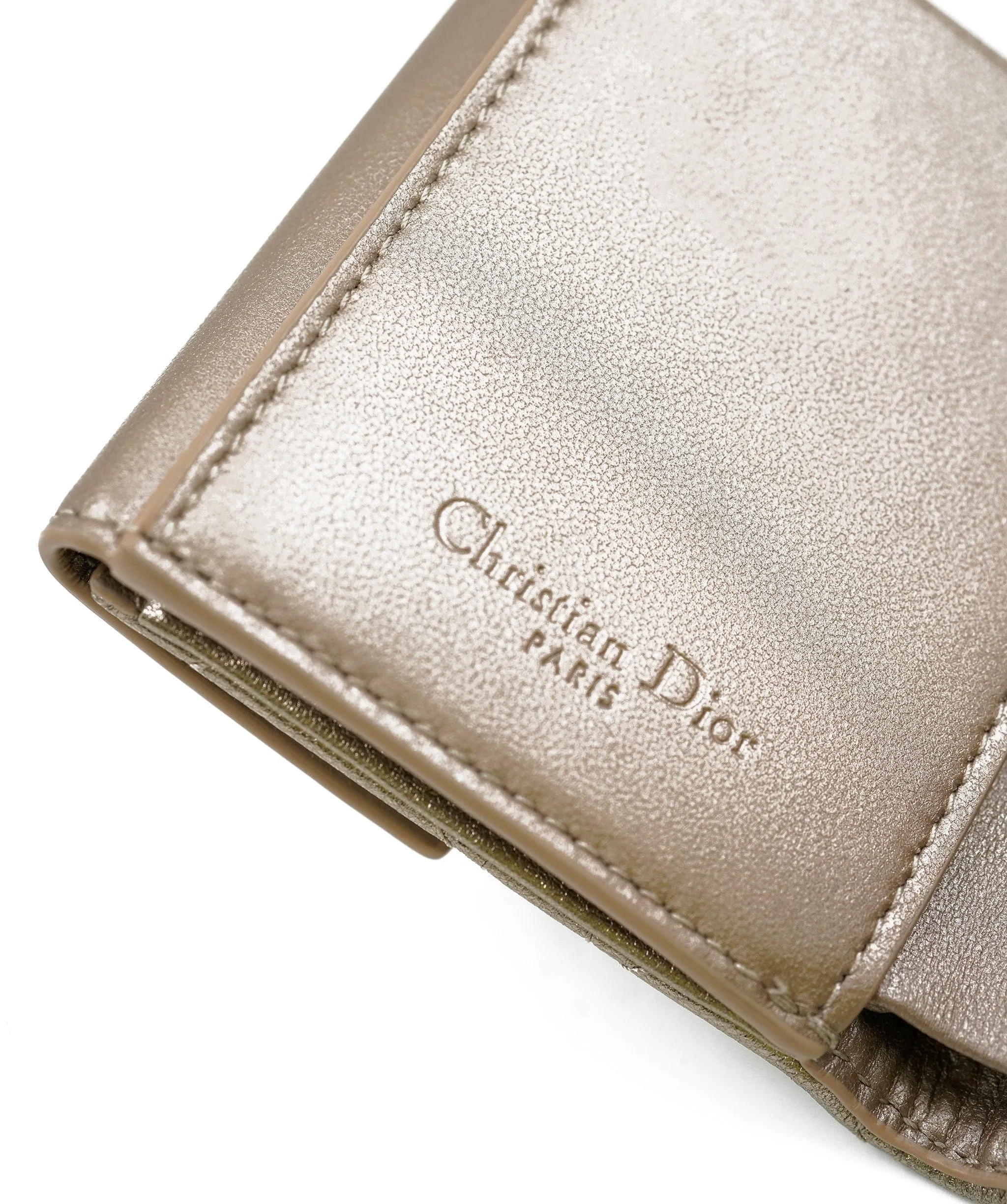 Dior Champagne Gold Lotus Wallet AWL4333