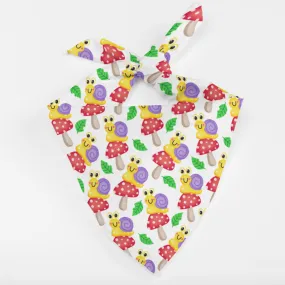 Dog Bandana - Snails and 'Shrooms