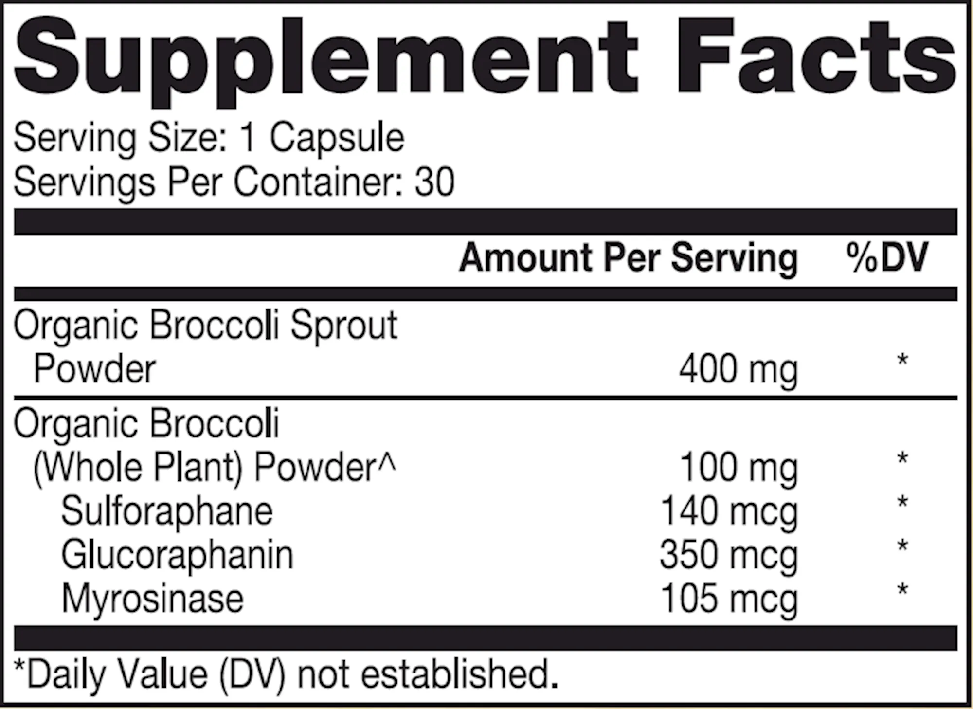 Dr. Mercola Fermented Broccoli 30 caps