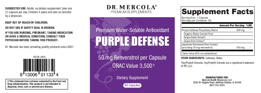 Dr. Mercola Purple Defense 90 caps
