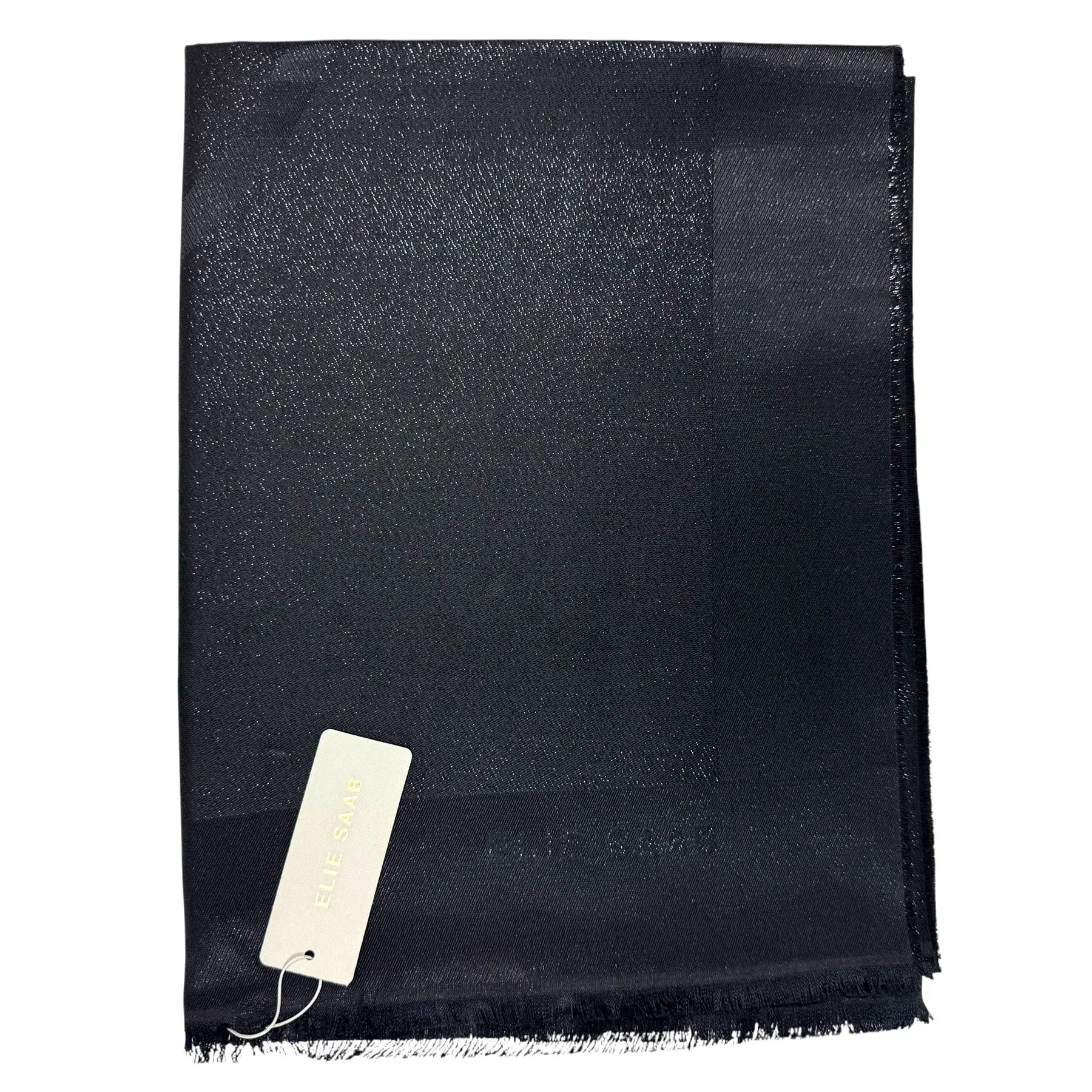 Elie Saab Scarf Black Glitter Silk Shawl