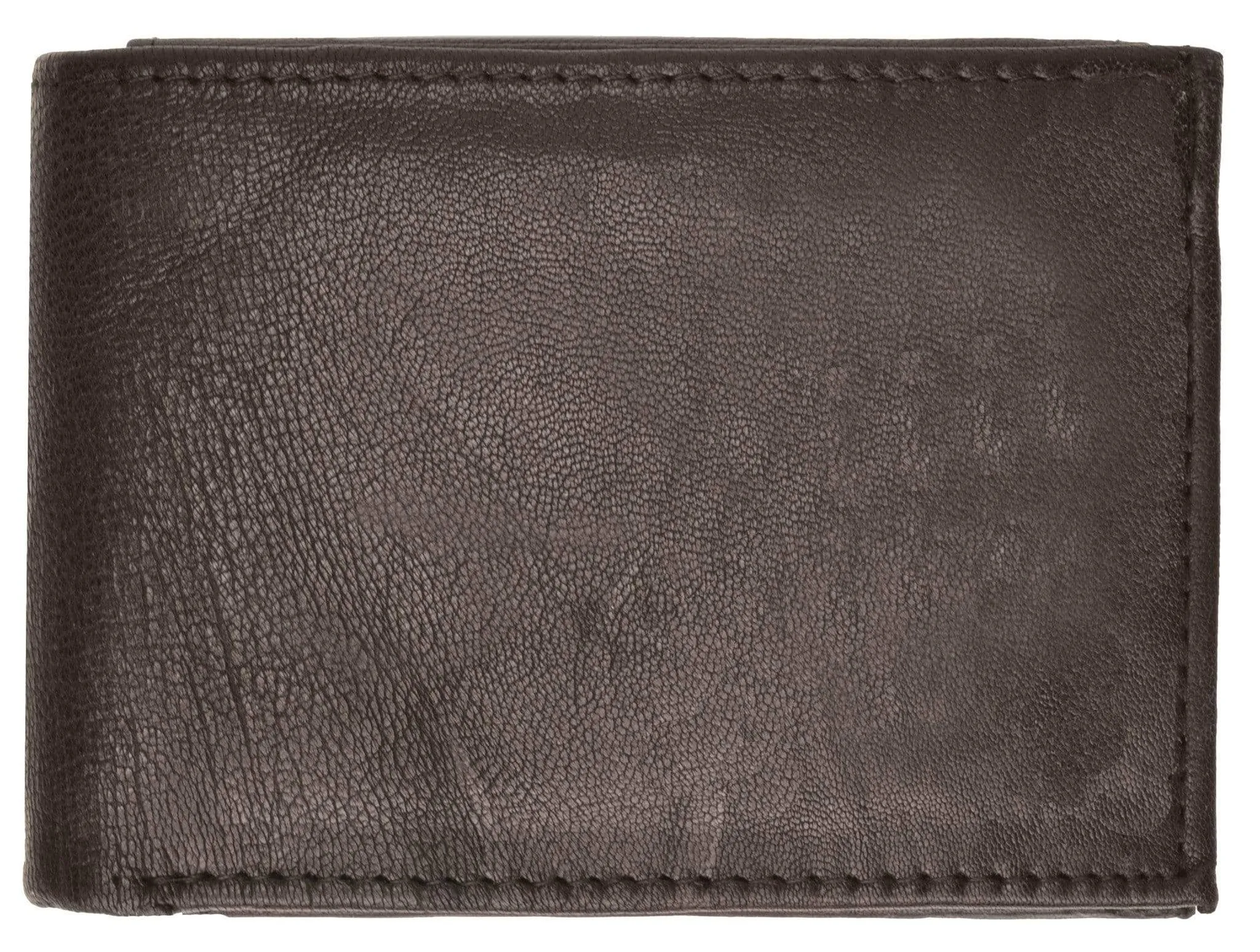 Genuine Leather Bifold Mens Wallet W/Flip-up I.D. Window 786