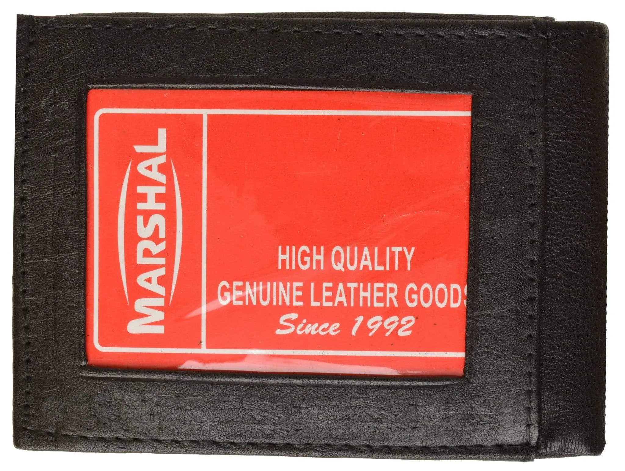 Genuine Leather Bifold Mens Wallet W/Flip-up I.D. Window 786