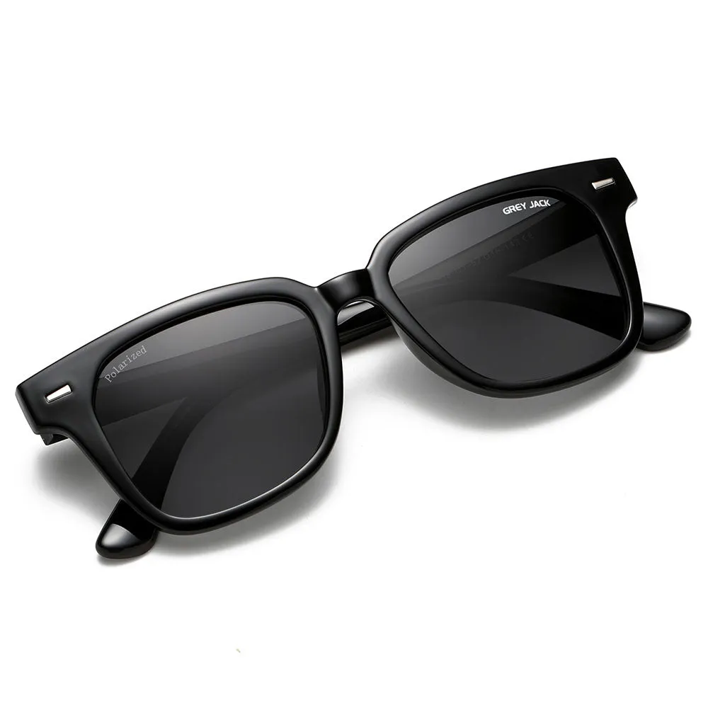 GREY JACK Square Polarized TR90 Frame UV400 Sunglasses for Men Women 1919