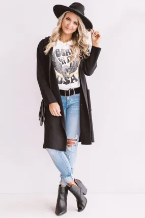 Instant Classic Cardigan In Black