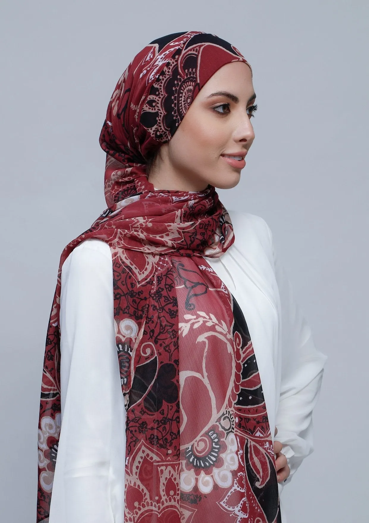 Integrity- Cap Shawl- Crinkled Chiffon