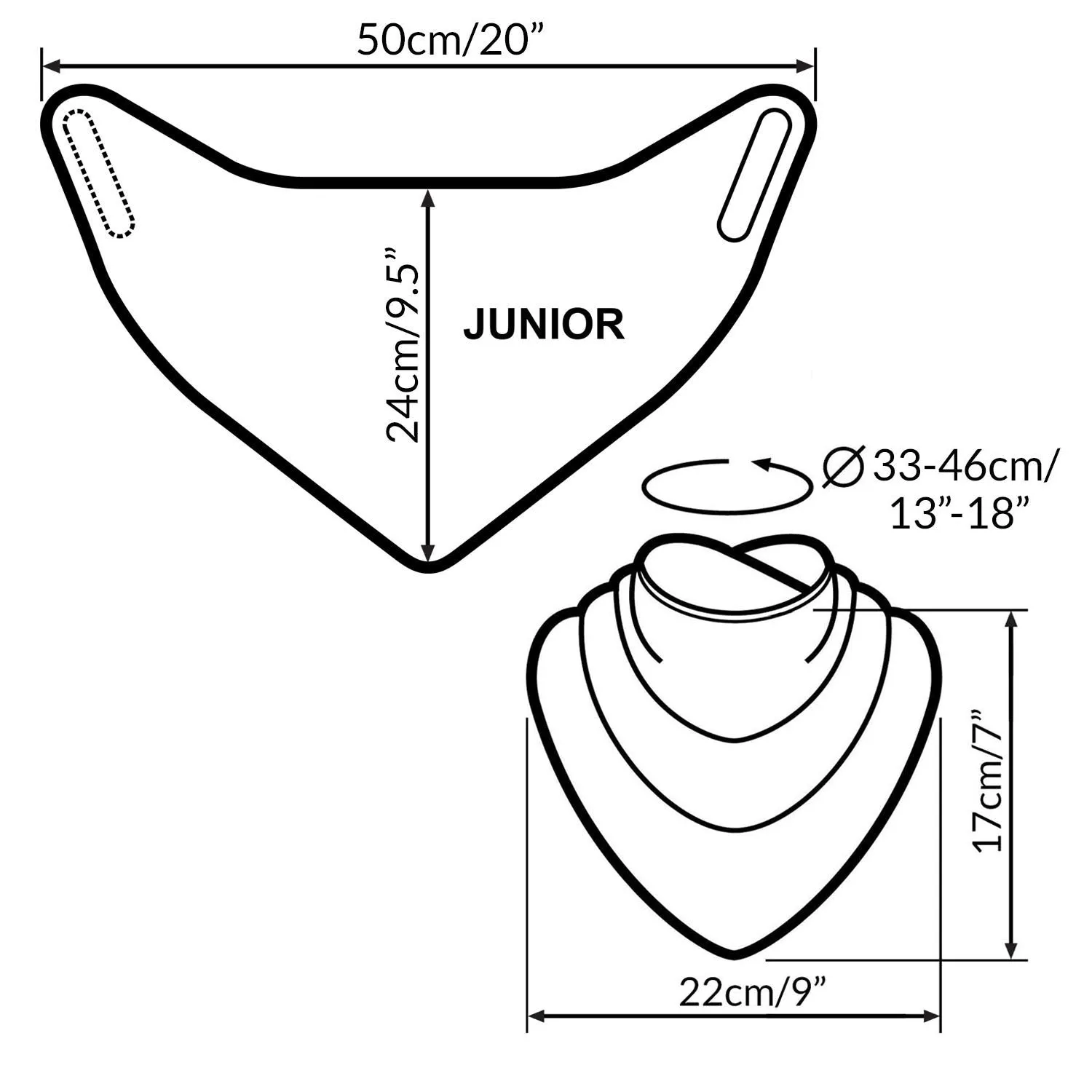 Junior Neckerchief style dribble bib - Blue Camouflage