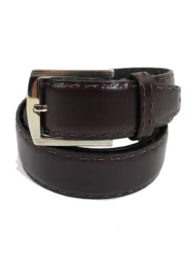 Kiton Leather Belt Dark Brown Men Belt 100 / 40 SALE