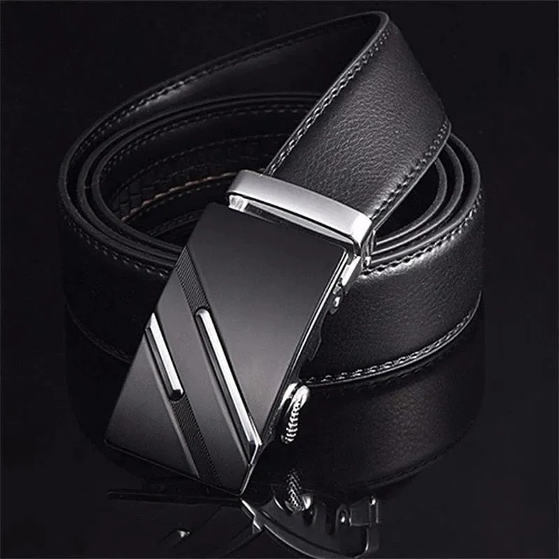 [LFMB]Famous Brand Belt Men Top Quality Genuine Luxury Leather Belts for Men,Strap Male Metal Automatic Buckle