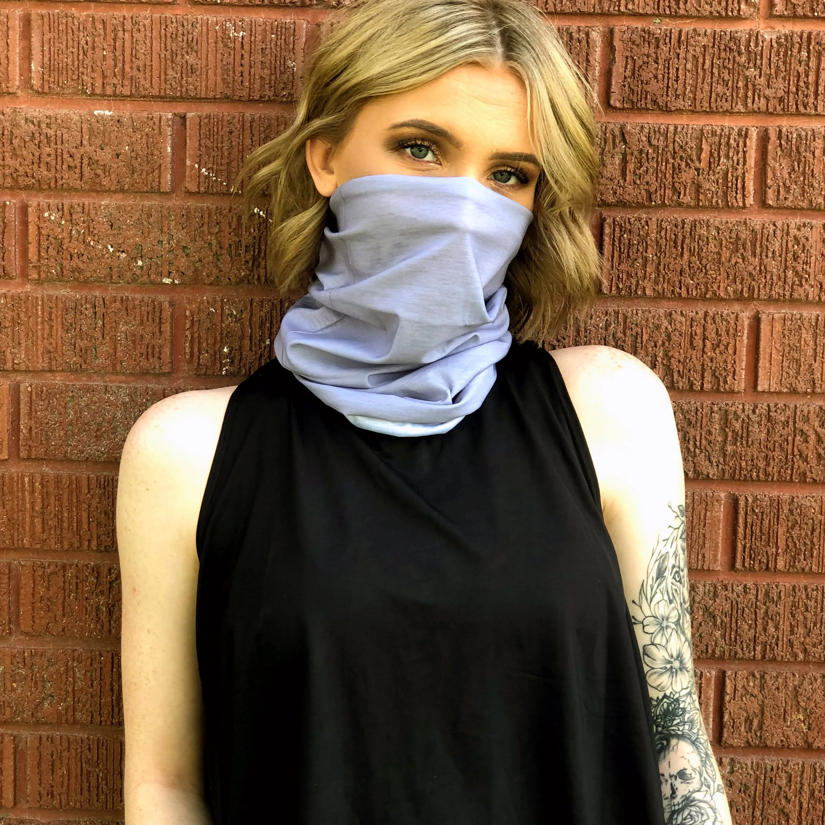 Light Grey Face Mask, Neck Gaiter
