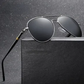 Luxury Men's Polarized Sunglasses Driving Sun Glasses for Men Women Brand Designer Male Vintage Black Pilot Sunglasses UV400