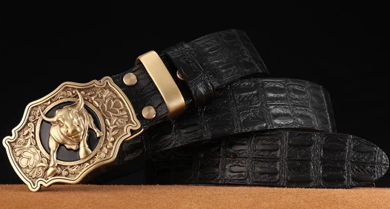 Men's Genuine Leather Belt With Copper Buckle