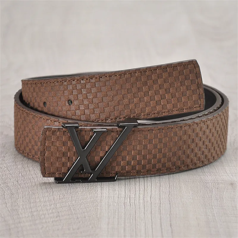 Men's Leather Belt With XZ-Shaped Buckle