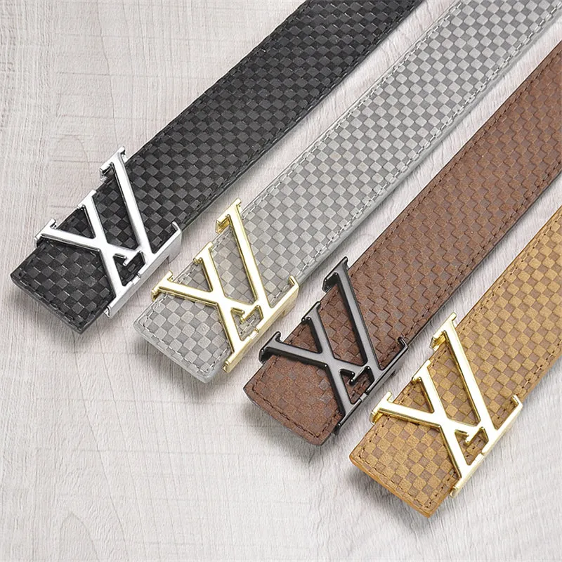 Men's Leather Belt With XZ-Shaped Buckle