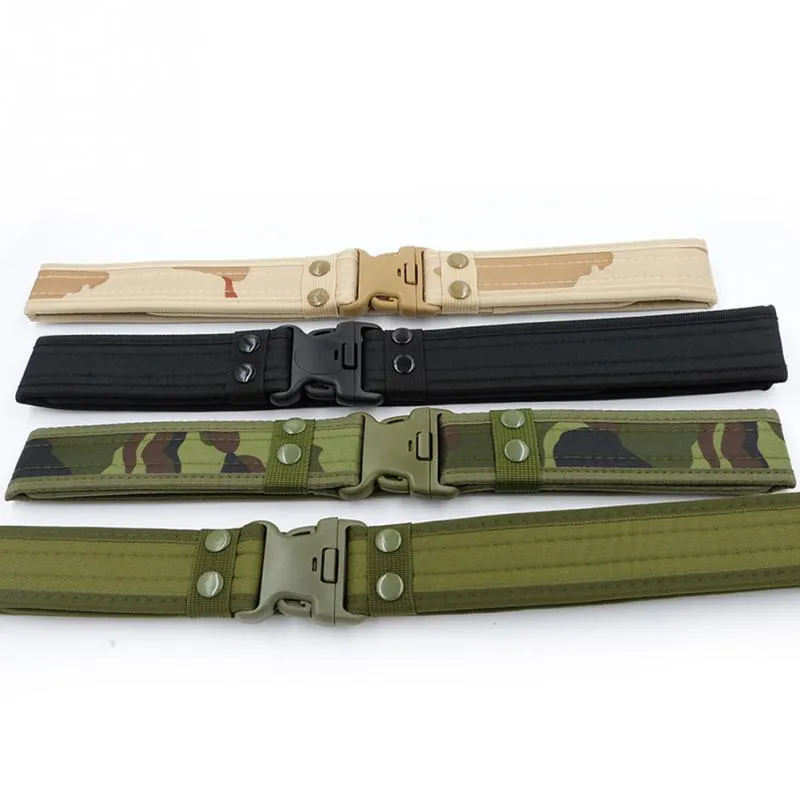 Men's Tactical Canvas Belt With Plastic Buckle