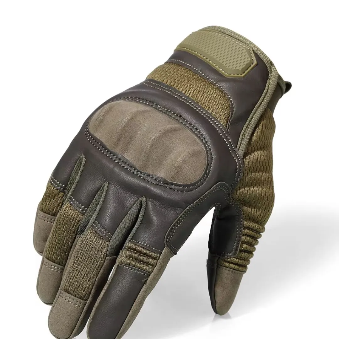 Men's Tactical Leather Combat Gloves