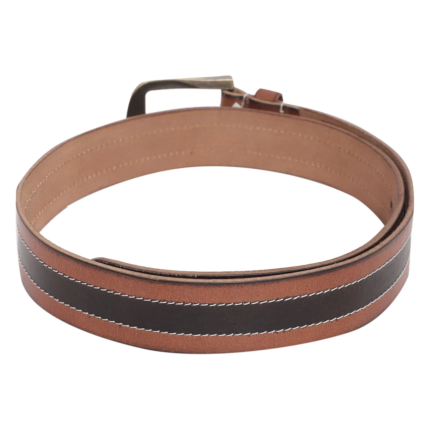 Men's Tan & Brown Casual Single Side Belt