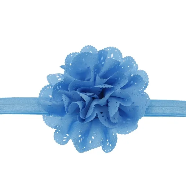 Mesh Baby Headband Fashion-Girls Flower-Elastic Hairband with Rosette