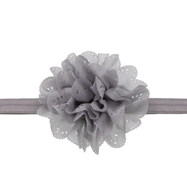Mesh Baby Headband Fashion-Girls Flower-Elastic Hairband with Rosette
