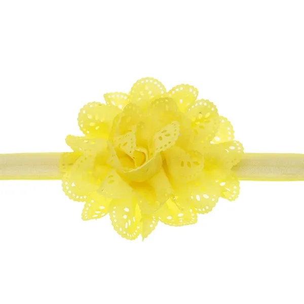 Mesh Baby Headband Fashion-Girls Flower-Elastic Hairband with Rosette