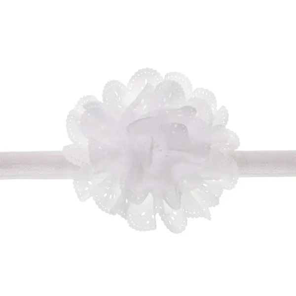 Mesh Baby Headband Fashion-Girls Flower-Elastic Hairband with Rosette