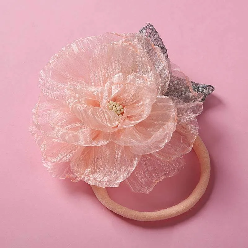 Mesh Flower Baby Girl Nylon Headbands
