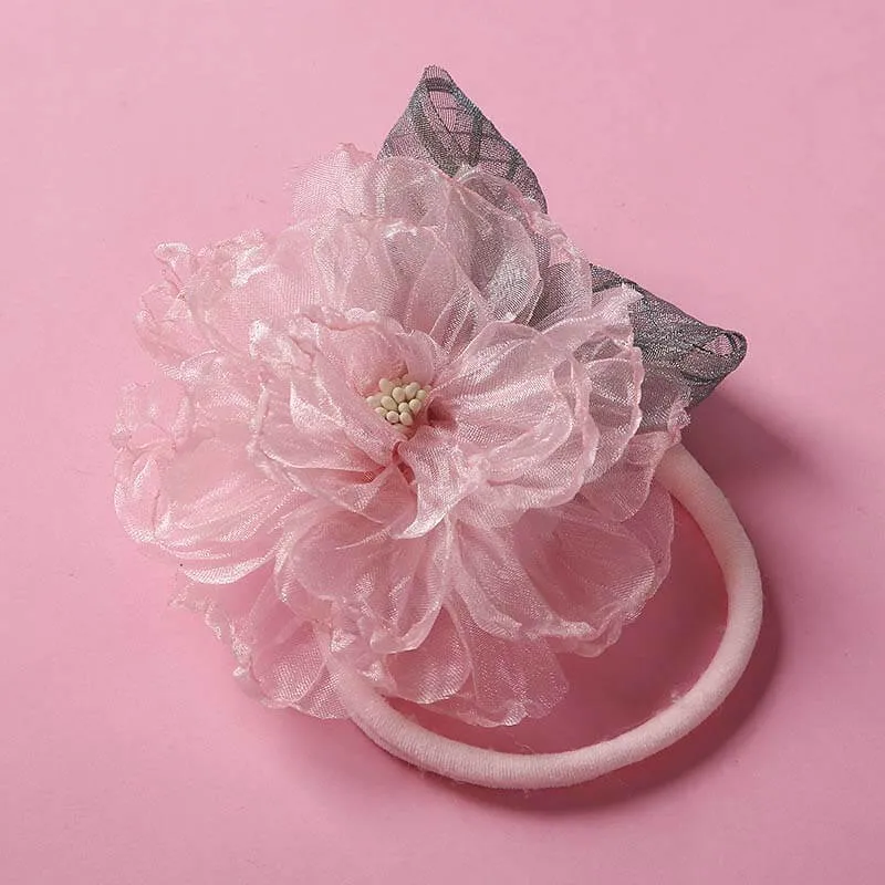 Mesh Flower Baby Girl Nylon Headbands