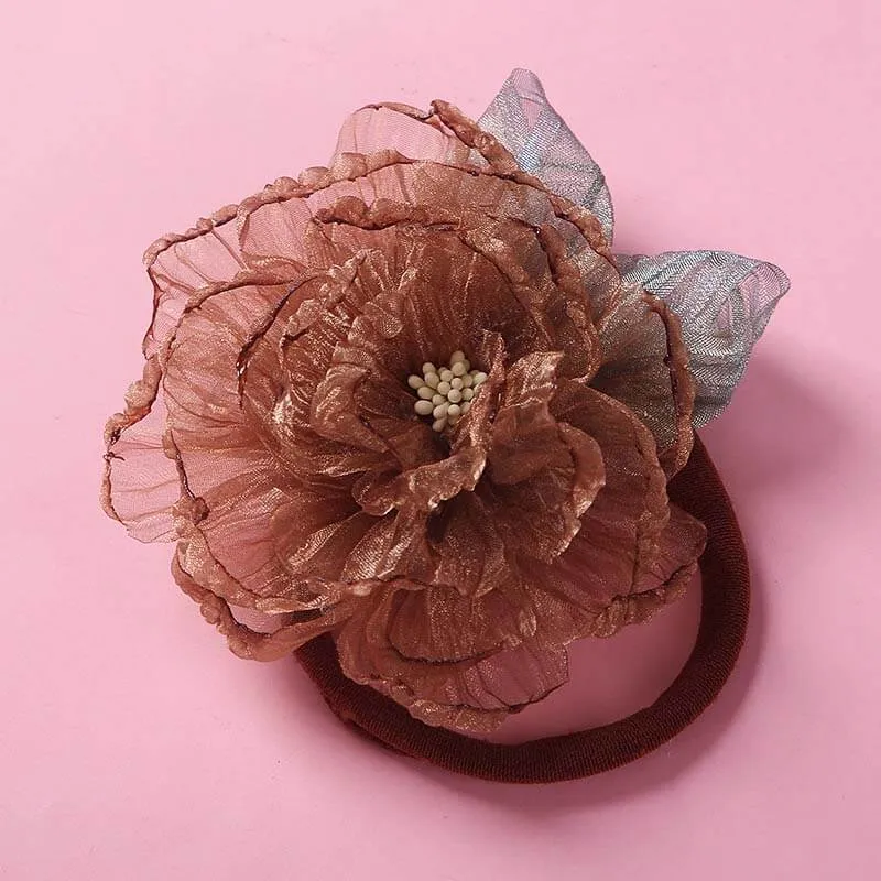 Mesh Flower Baby Girl Nylon Headbands