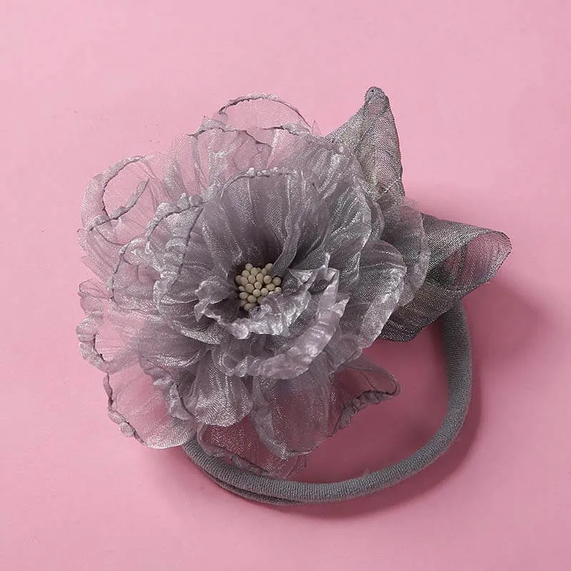 Mesh Flower Baby Girl Nylon Headbands