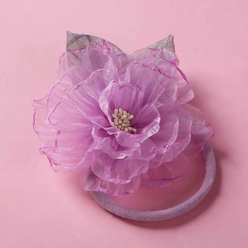 Mesh Flower Baby Girl Nylon Headbands