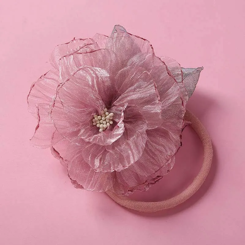 Mesh Flower Baby Girl Nylon Headbands