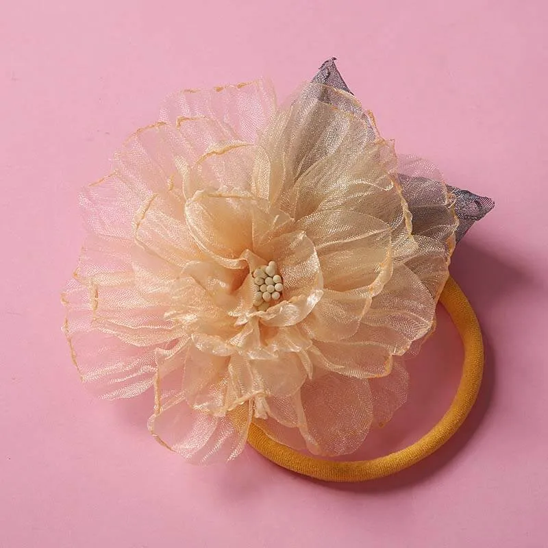Mesh Flower Baby Girl Nylon Headbands