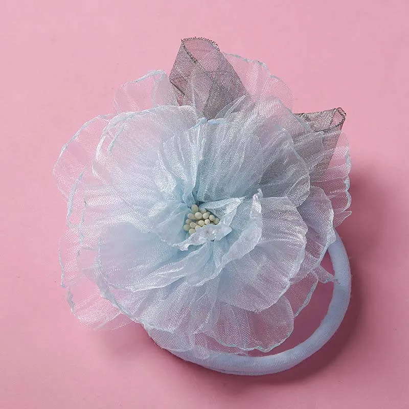 Mesh Flower Baby Girl Nylon Headbands