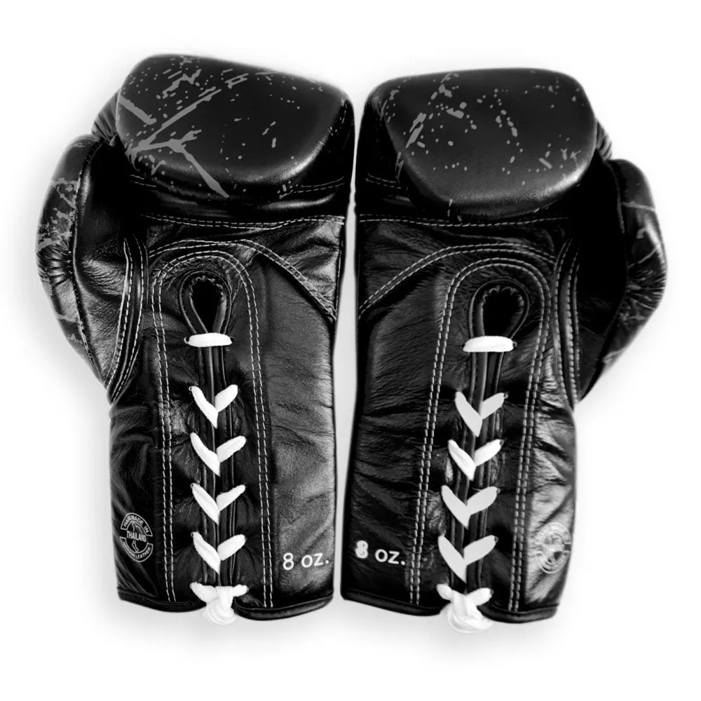 MTGP X Fairtex Black or White Pattern Lace-Up Boxing Gloves
