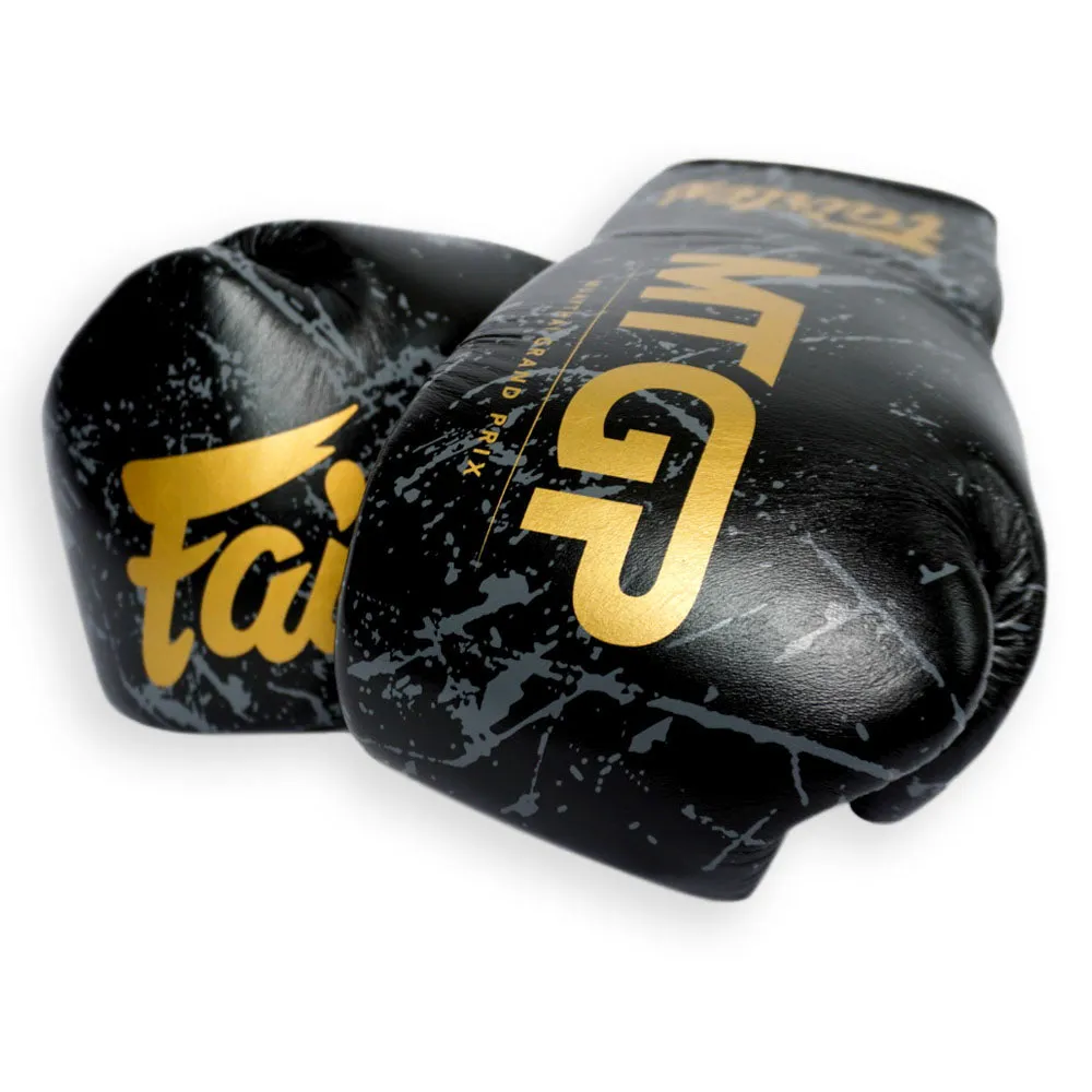 MTGP X Fairtex Black or White Pattern Lace-Up Boxing Gloves