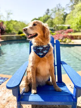 Navy Sharks Endurance Dog Bandana