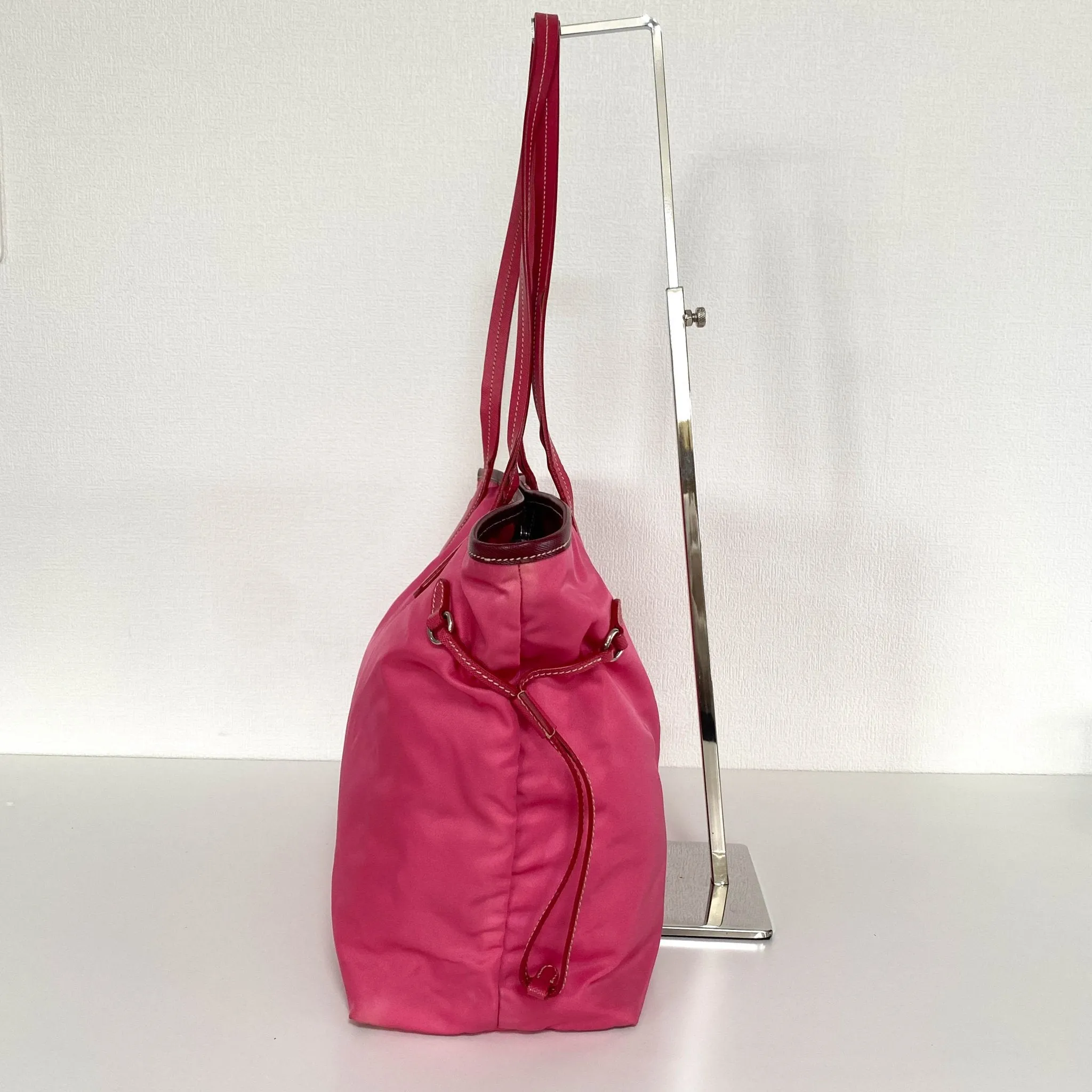 Nylon Pink Tote Bag
