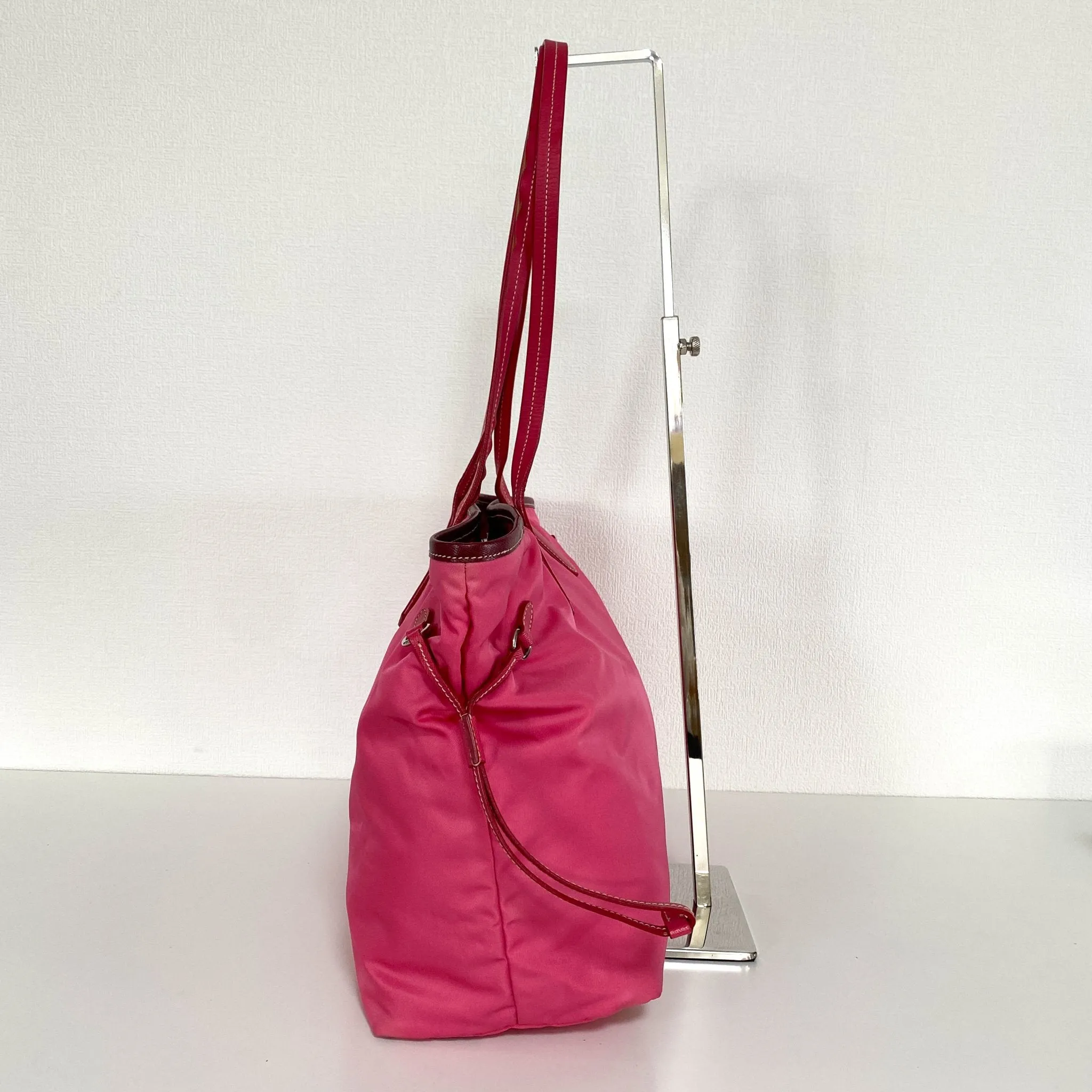 Nylon Pink Tote Bag