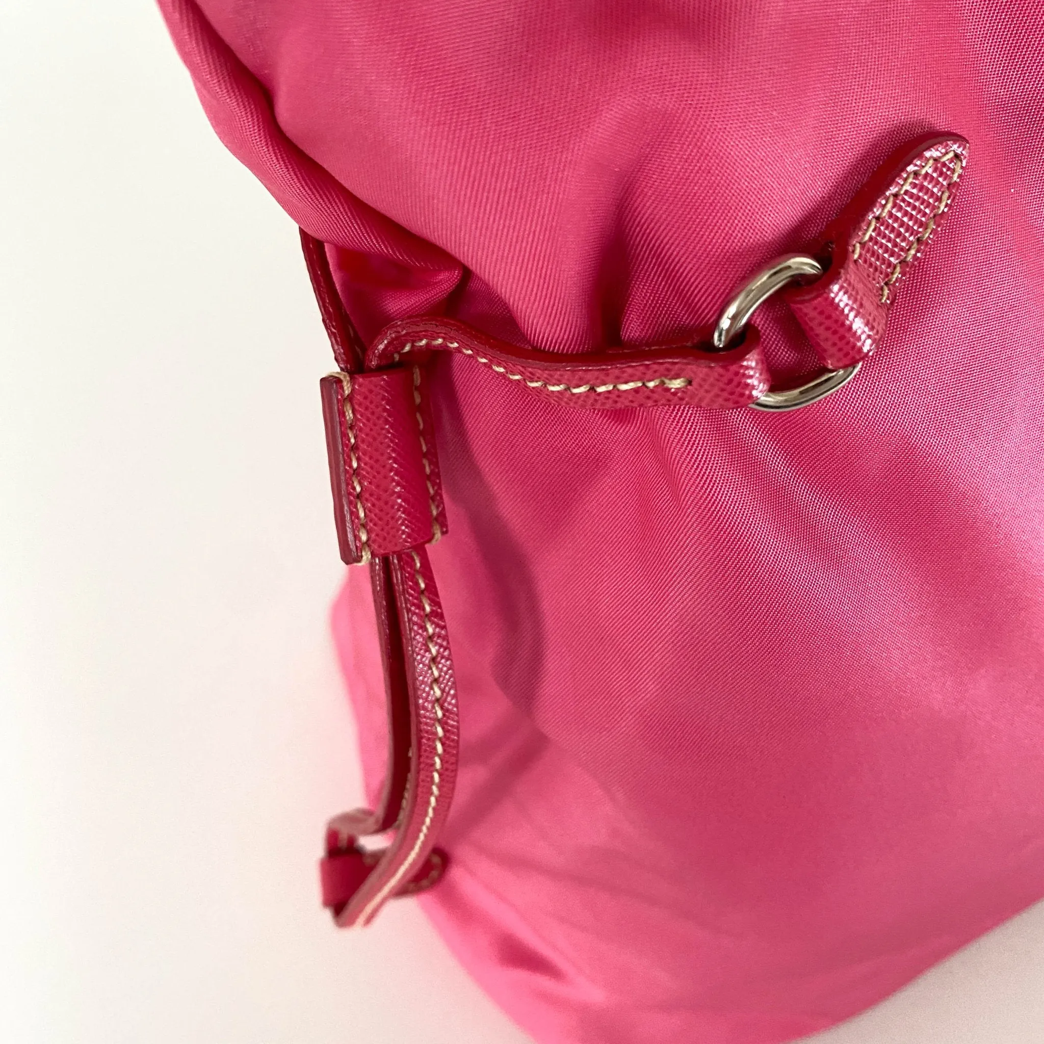 Nylon Pink Tote Bag