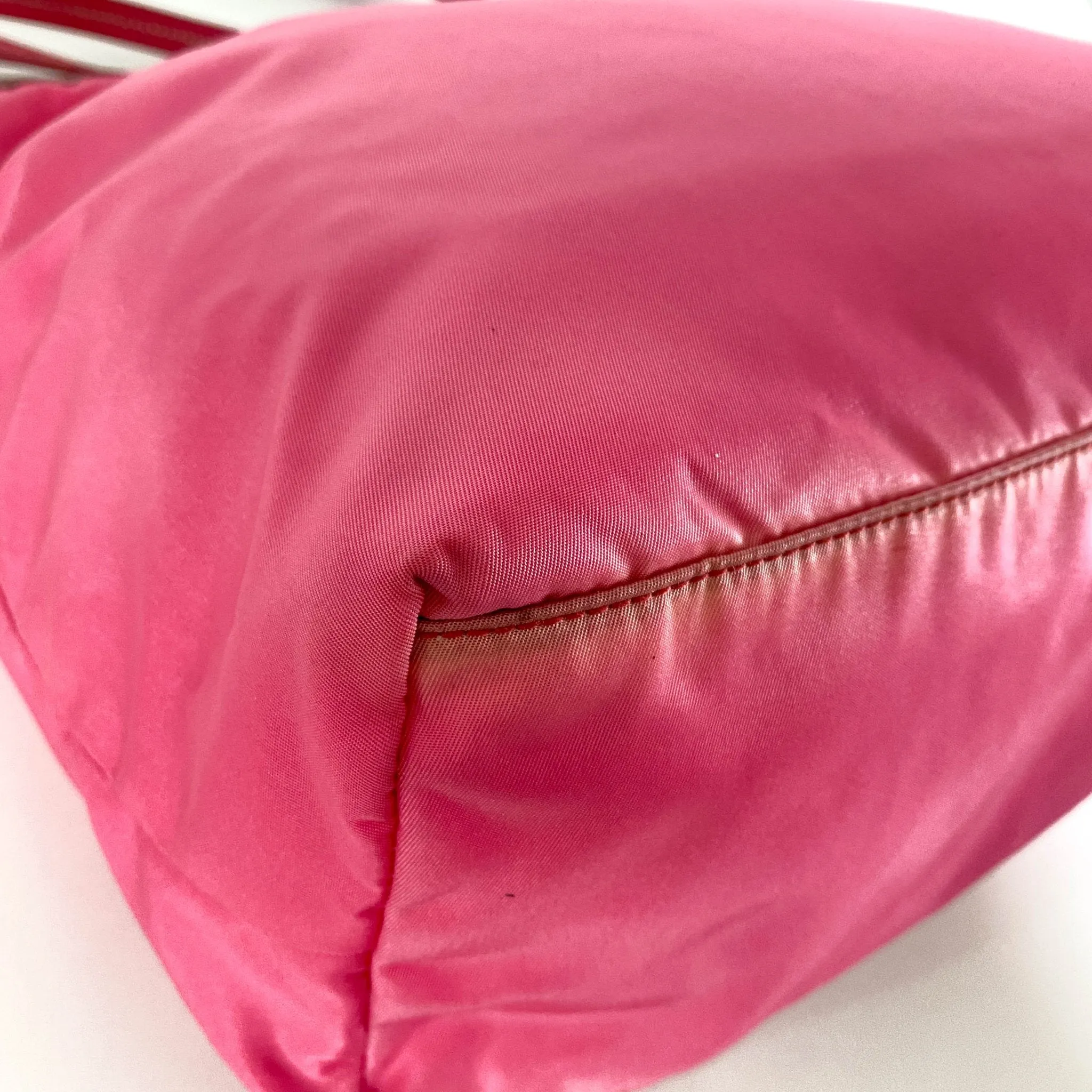 Nylon Pink Tote Bag