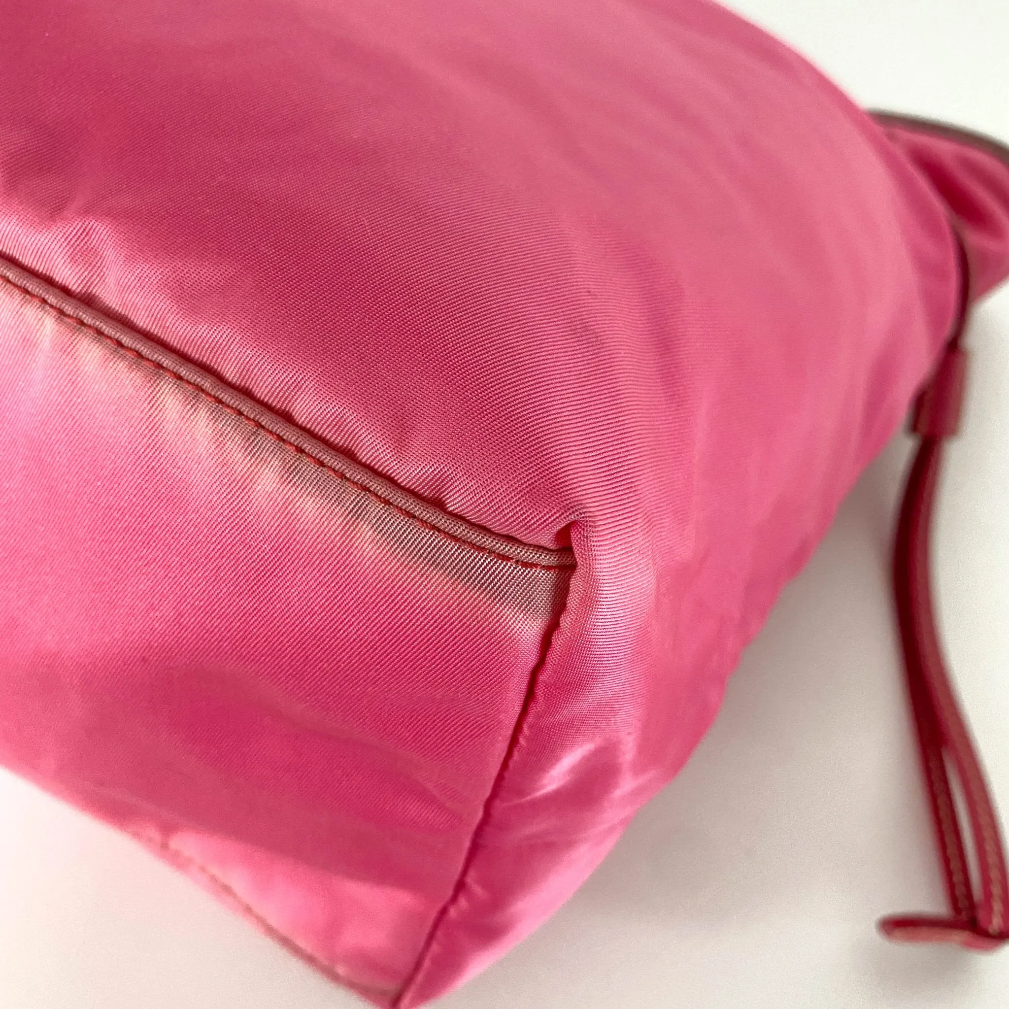 Nylon Pink Tote Bag