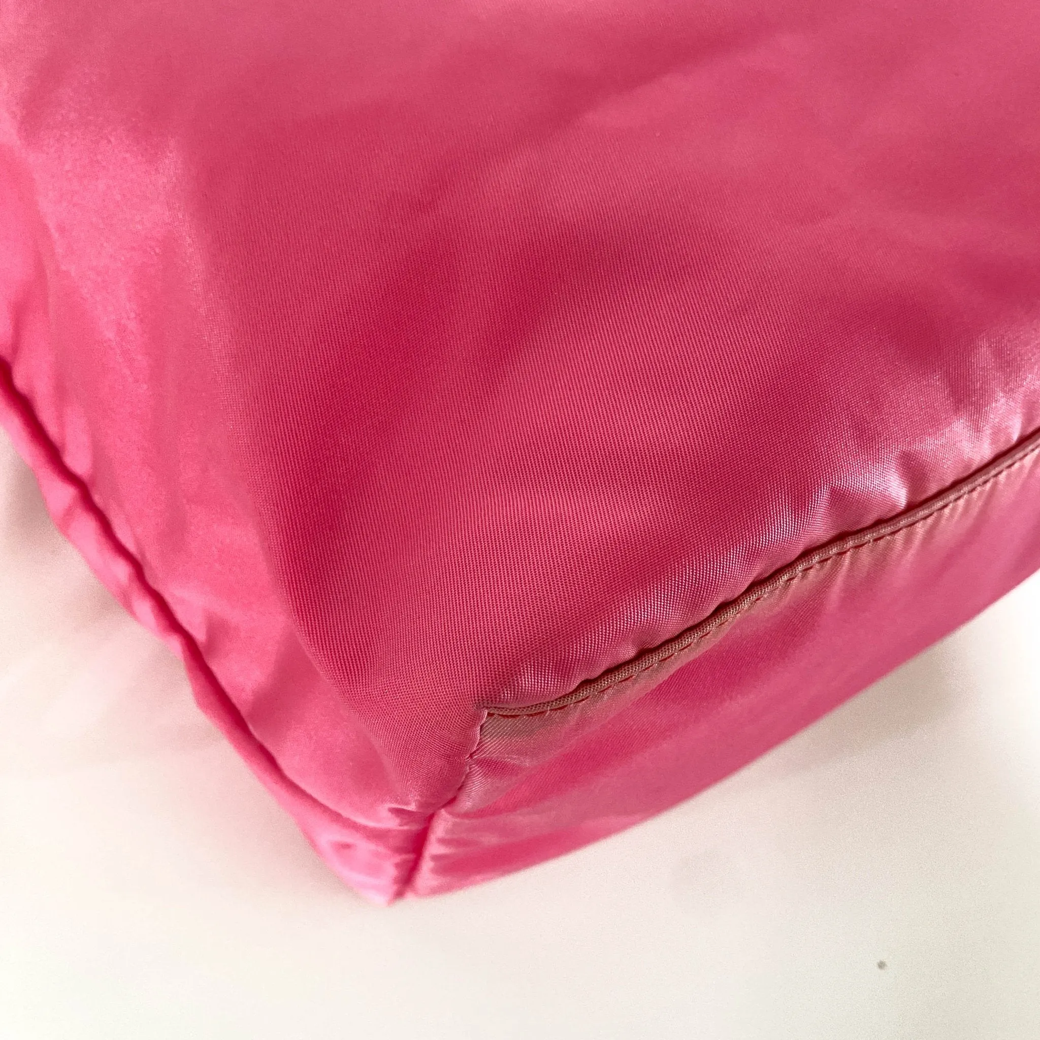 Nylon Pink Tote Bag