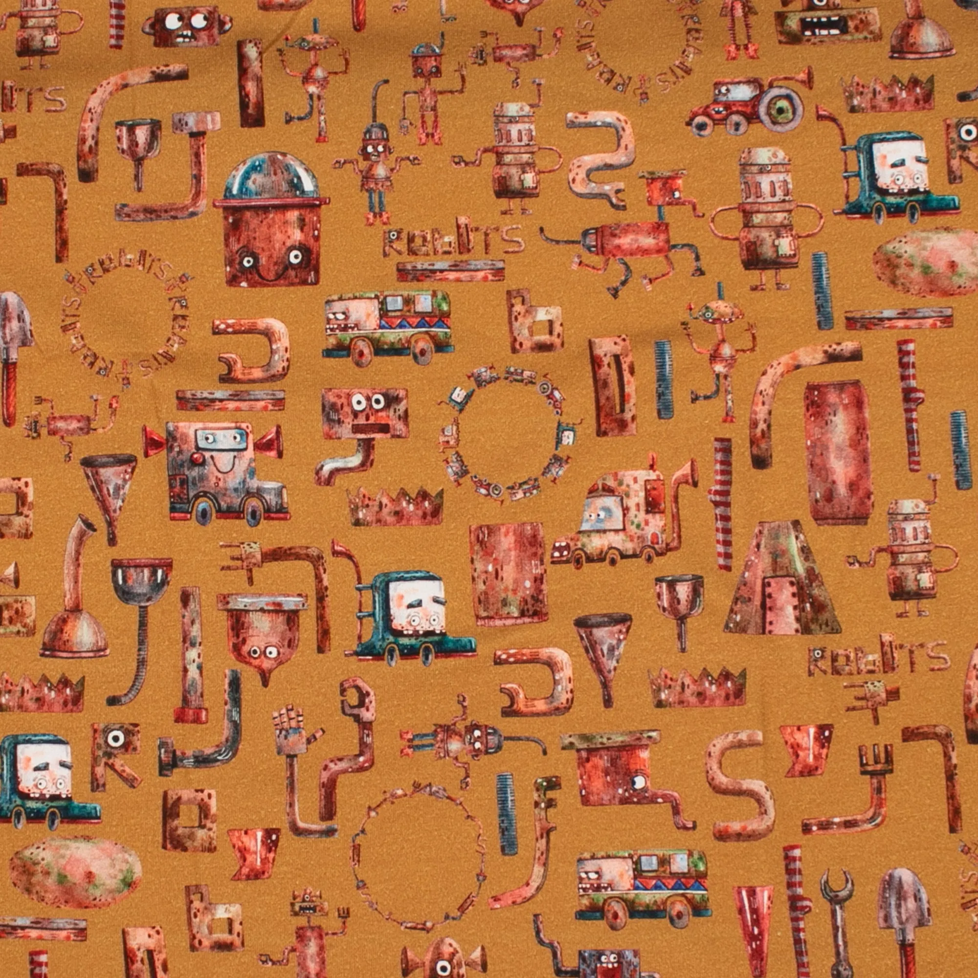 Organic Knit - GOTS - Robotic - Ochre