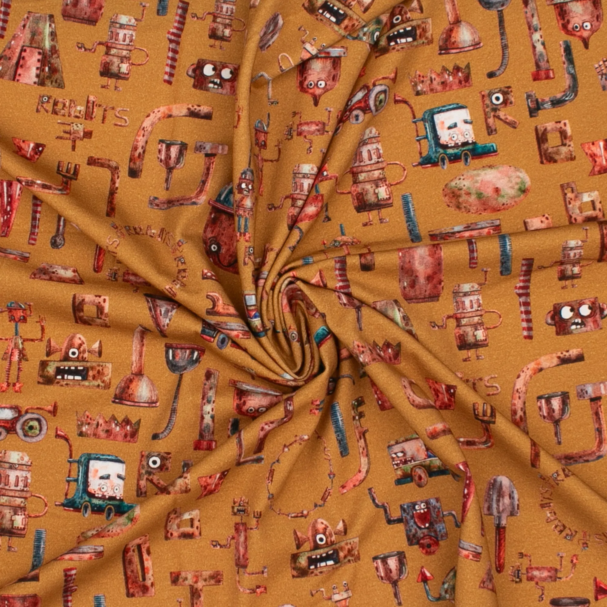Organic Knit - GOTS - Robotic - Ochre