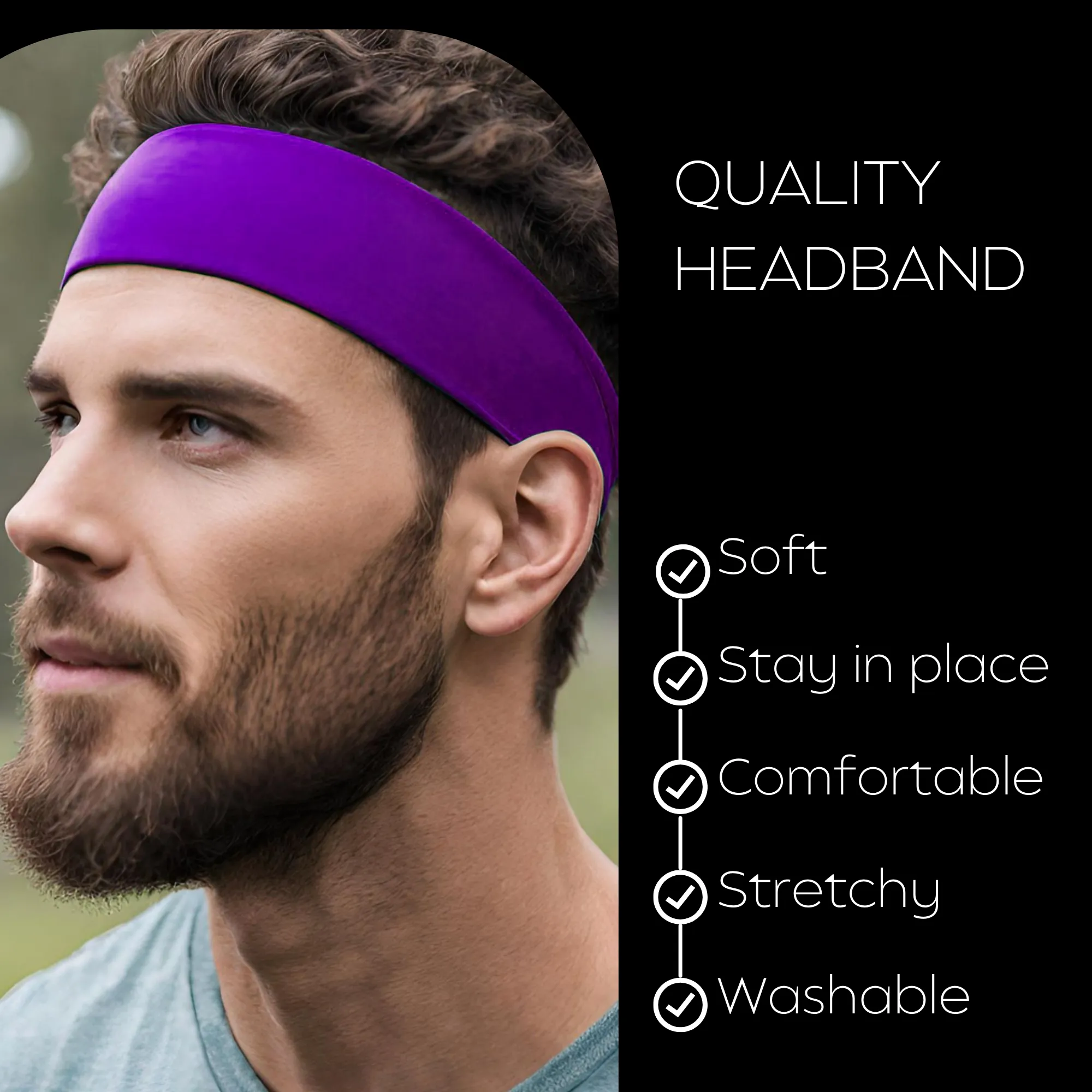 Purple Cotton Headband