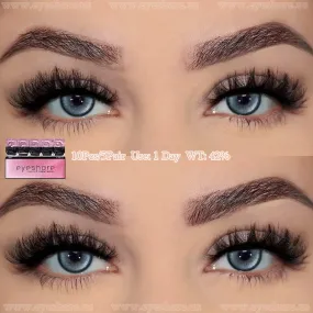 Qfdian Denmark Blue 1 Day Use I 14.2mm,10 Pcs=5Pair