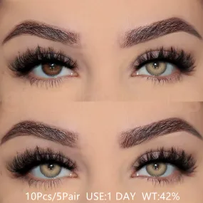 Qfdian Holland Brown 1 Day Use I 14.5mm,10 Pcs=5Pair
